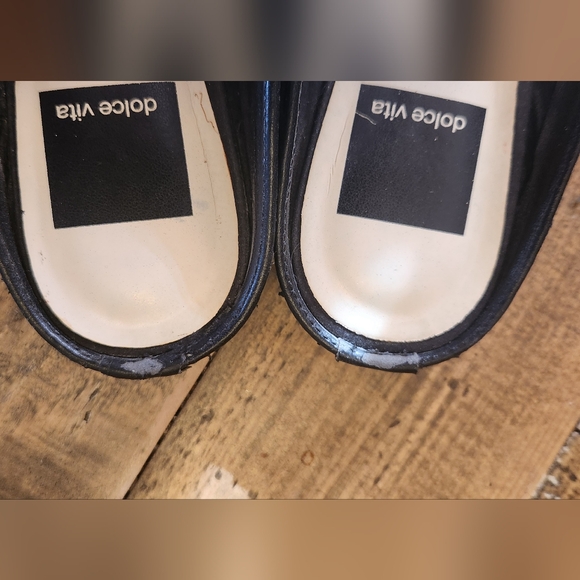 Dolce Vita Women's Grant Raffia Mules 6 Black Slides - Picture 6 of 7